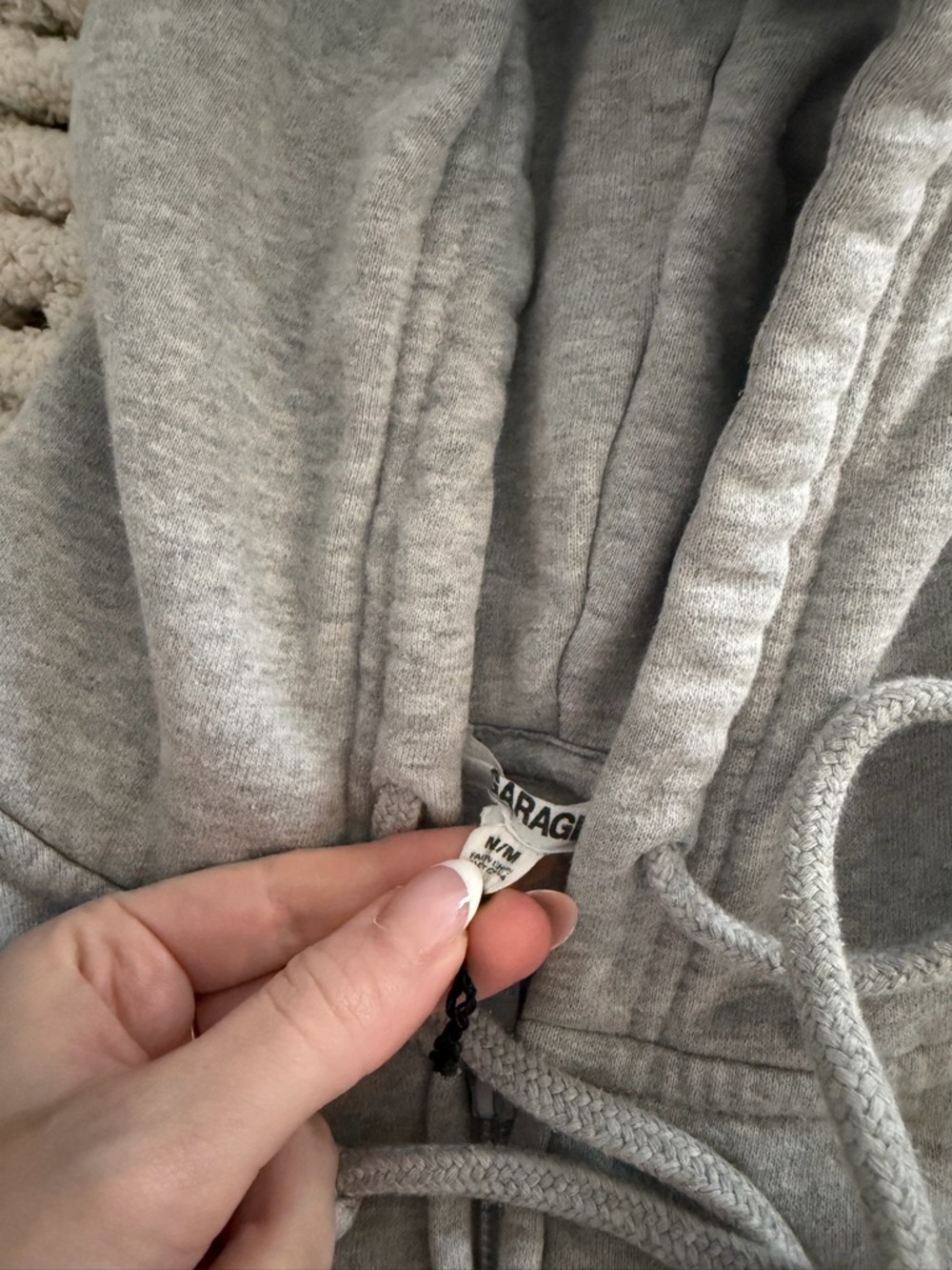 Garage untrafleece Gray Zip-Up Hoodie Sweater - Picture 3 of 3